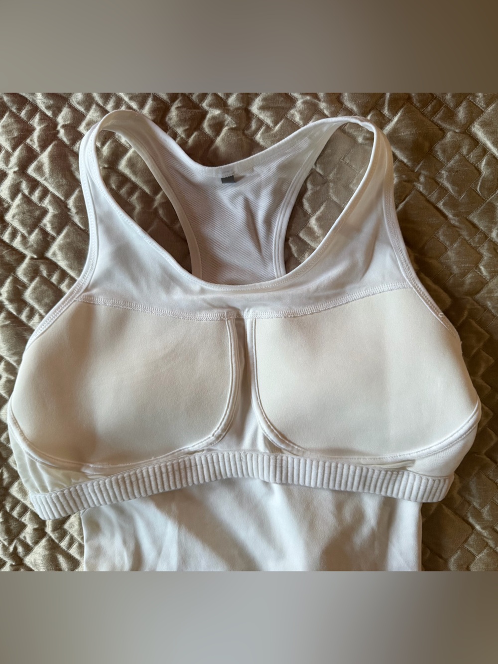 Nike White Dri-FIT Racerback Performance Tank - Picture 3 of 5